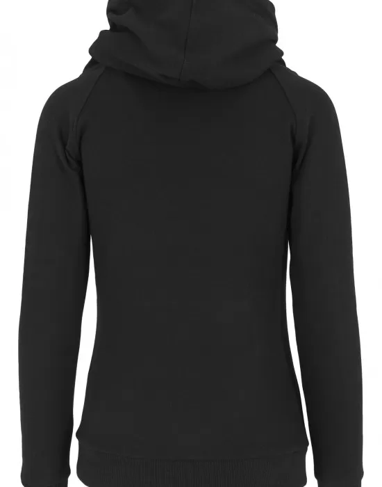 Дамски суичър в черно Urban Classics Raglan High Neck Hoody, Суичъри - Hoodstyle.bg