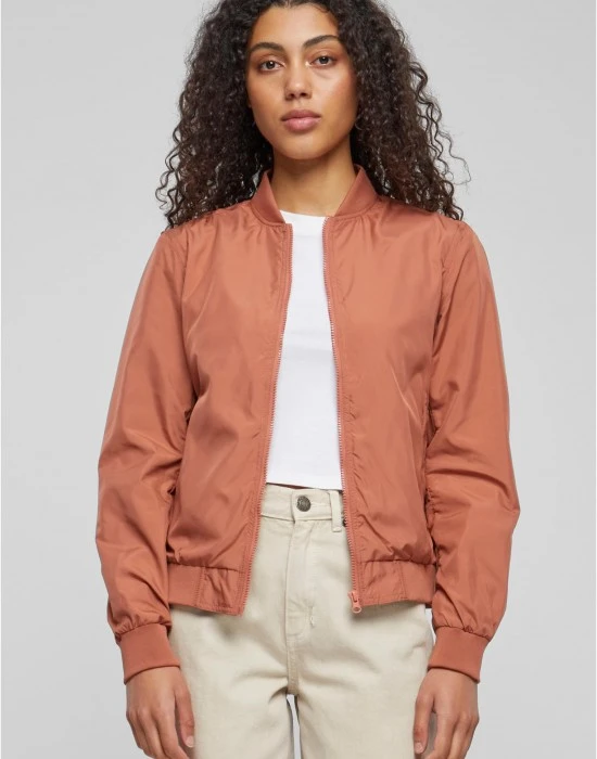 Дамско Бомбър ЯкеLadies Light Bomber Jacket terracotta XXL