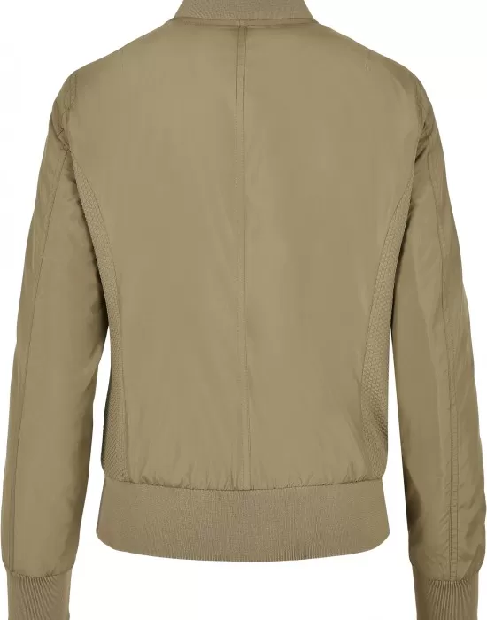 Дамско тънко яке тип бомбър в каки цвят Urban Classics khaki, Якета - Hoodstyle.bg