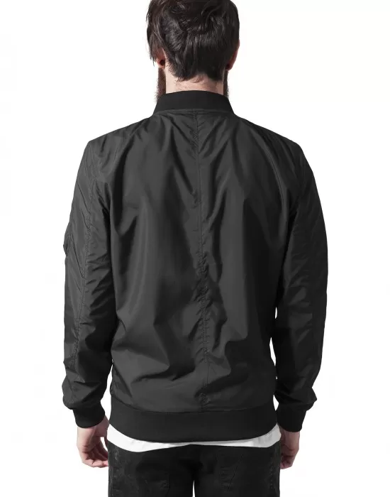 Мъжко тънко яке тип бомбър в черен цвят Urban Classics, Бомбъри - Hoodstyle.bg
