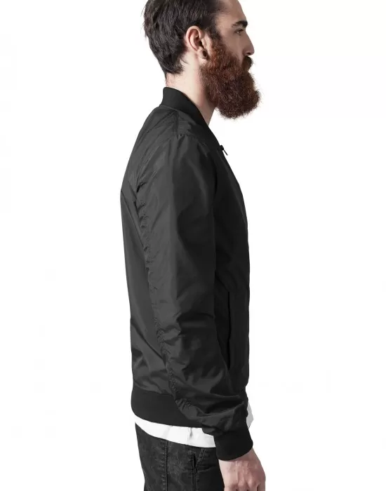 Мъжко тънко яке тип бомбър в черен цвят Urban Classics, Бомбъри - Hoodstyle.bg