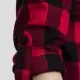 Дамска карирана риза в черно и червено Urban Classics Ladies Turnup Checked Flanell Shirt, Блузи - Hoodstyle.bg