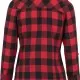 Дамска карирана риза в черно и червено Urban Classics Ladies Turnup Checked Flanell Shirt, Блузи - Hoodstyle.bg