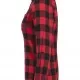 Дамска карирана риза в черно и червено Urban Classics Ladies Turnup Checked Flanell Shirt, Блузи - Hoodstyle.bg