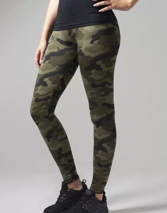 Дамски спортен камуфлажен клин Urban Classics wood camo, Клинове - Hoodstyle.bg