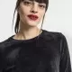 Дамска кадифена блуза в черен цвят Urban Classics, Блузи - Hoodstyle.bg