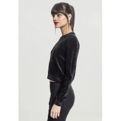 Дамска кадифена блуза в черен цвят Urban Classics