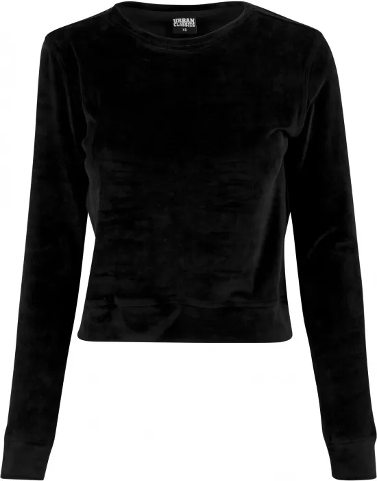 Дамска кадифена блуза в черен цвят Urban Classics, Блузи - Hoodstyle.bg