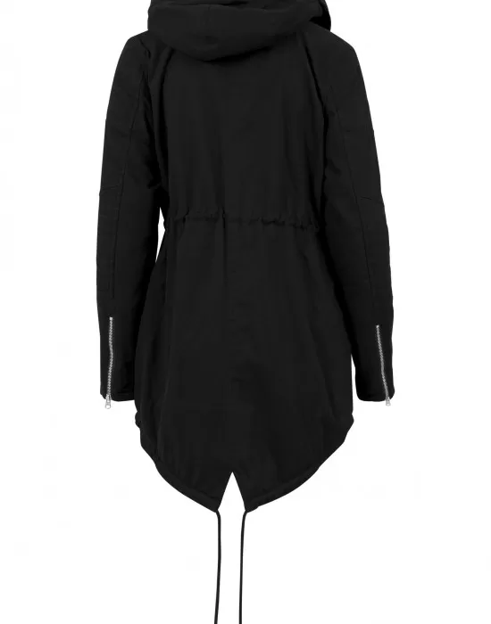 Дамско яке в черно от Urban Classics Ladies Sherpa Lined Cotton Parka, Якета - Hoodstyle.bg