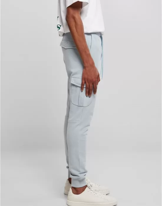 Мъжко долнище в светлосиньо Fitted Cargo Sweatpants, Долнища - Hoodstyle.bg