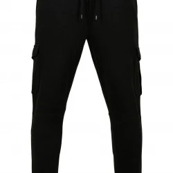Мъжко долнище в черно Fitted Cargo Sweatpants