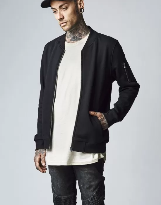 Мъжко яке, тип бомбър Urban Classics в черен цвят, Бомбъри - Hoodstyle.bg