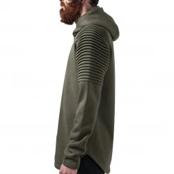 Мъжки тъмнозелен суичър с плисе на ръкавите Urban Classics