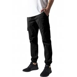 Мъжки карго панталони в черно Urban Classics Washed Cargo Twill Jogging Pants