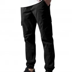 Мъжки карго панталони в черно Urban Classics Washed Cargo Twill Jogging Pants
