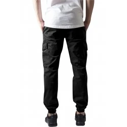 Мъжки карго панталони в черно Urban Classics Washed Cargo Twill Jogging Pants