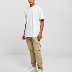 Мъжки карго панталони в бежов цвят Urban Classics Washed Cargo Pants