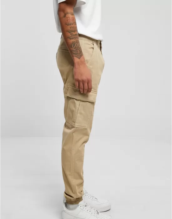 Мъжки карго панталони в бежов цвят Urban Classics Washed Cargo Pants, Панталони - Hoodstyle.bg