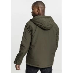 Мъжко яке Urban Classics без закопчаване в цвят маслина