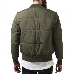 Мъжко яке бомбър Urban Classics в цвят маслина