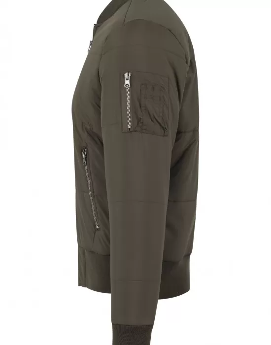 Мъжко яке бомбър Urban Classics в цвят маслина, Бомбъри - Hoodstyle.bg