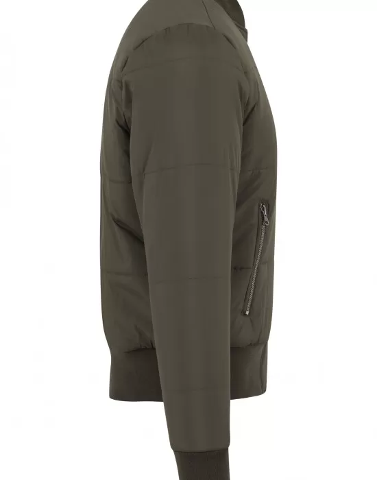 Мъжко яке бомбър Urban Classics в цвят маслина, Бомбъри - Hoodstyle.bg