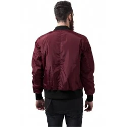 Мъжко яке тип бомбър в цвят бордо Urban Classics burgundy/black