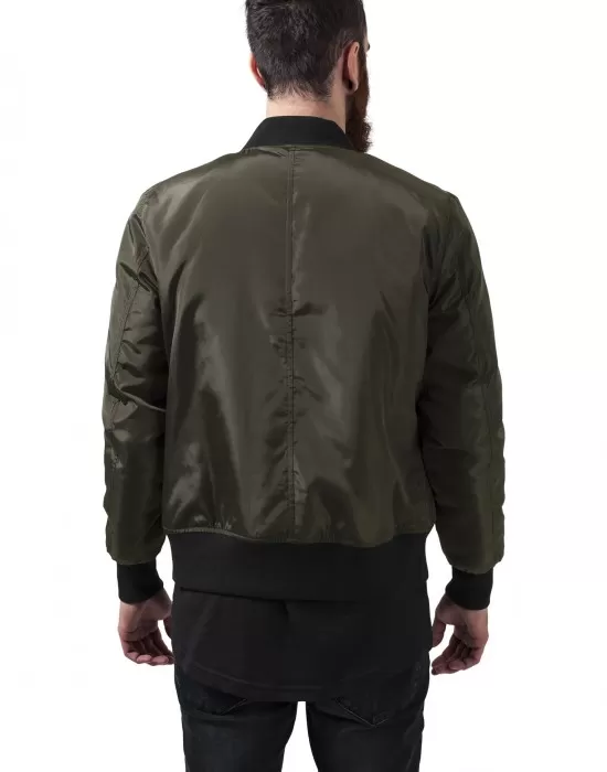 Мъжко яке тип бомбър Urban Classics darkolive/black, Бомбъри - Hoodstyle.bg