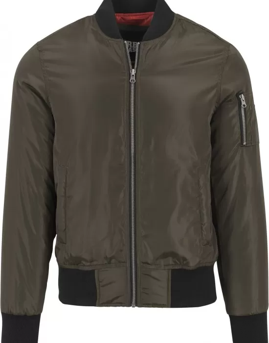 Мъжко яке тип бомбър Urban Classics darkolive/black, Бомбъри - Hoodstyle.bg