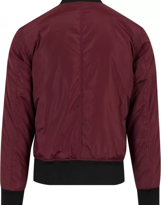 Мъжко яке тип бомбър в цвят бордо Urban Classics burgundy/black