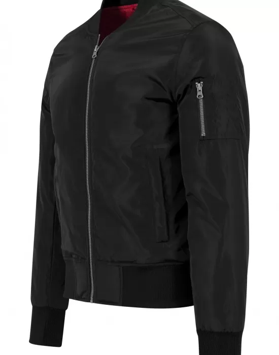 Мъжко черно яке тип бомбър Urban Classics blk/blk, Бомбъри - Hoodstyle.bg