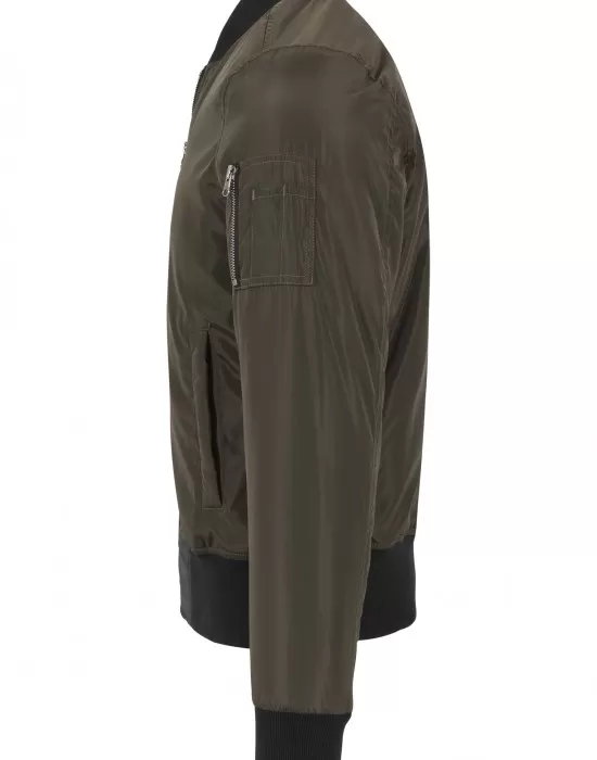 Мъжко яке тип бомбър Urban Classics darkolive/black, Бомбъри - Hoodstyle.bg