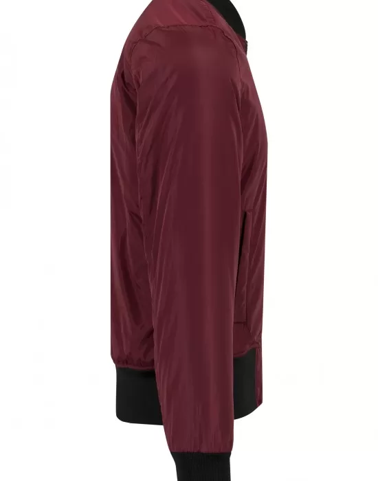 Мъжко яке тип бомбър в цвят бордо Urban Classics burgundy/black