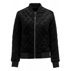 Дамско яке в черно от Urban Classics Ladies Diamond Quilt Velvet 