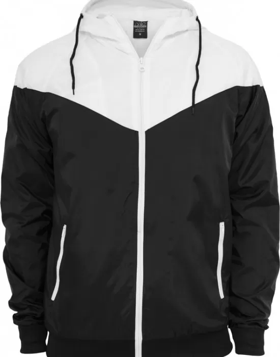 Мъжко яке тип ветровка в два цвята Urban Classics blk/wht, Ветровки - Hoodstyle.bg