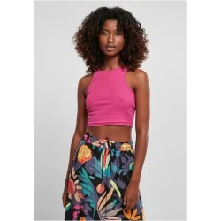 Дамски топ в розов цвят Ladies Cropped Rib Top brightviolet