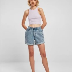 Дамски топ в светлолилав цвят Ladies Cropped Rib Top lilac