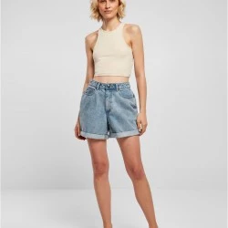 Дамски топ в цвят екрю Ladies Cropped Rib Top softseagrass