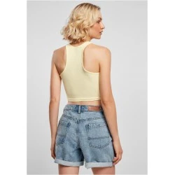 Дамски топ в светложълт цвят Ladies Cropped Rib Top softyellow