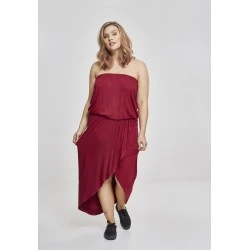 Дамска свободна рокля в тъмночервен цвят Urban Classics Bandeau