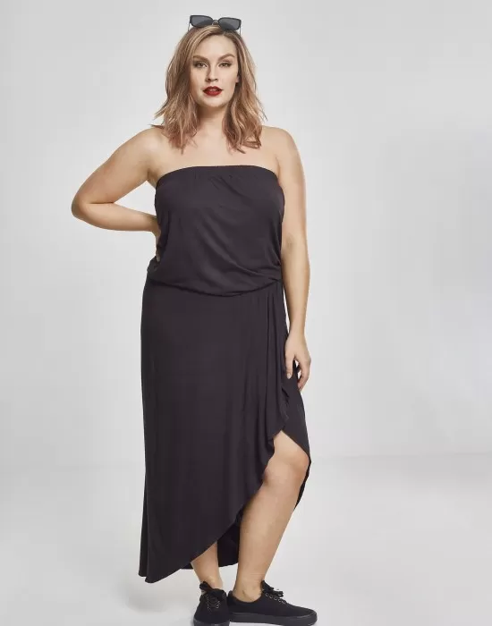 Дамска свободна рокля в черен цвят Urban Classics Bandeau, Рокли - Hoodstyle.bg