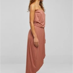 Дамска дълга рокля в цвят праскова Urban Classics Ladies Dress