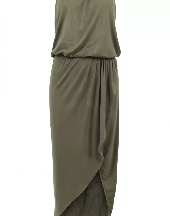 Дамска свободна рокля в тъмнозелен цвят Urban Classics Bandeau, Рокли - Hoodstyle.bg