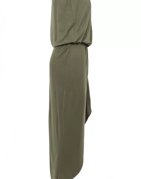 Дамска свободна рокля в тъмнозелен цвят Urban Classics Bandeau, Рокли - Hoodstyle.bg