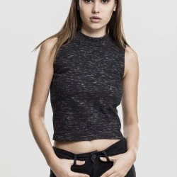 Дамски топ Urban Classics Ladies Space Dye Top blk/wht 