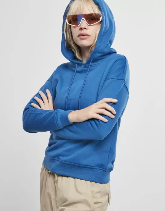 Дамски суичър в кралско син цвят Urban Classics Ladies Hoody sporty blue, Суичъри - Hoodstyle.bg