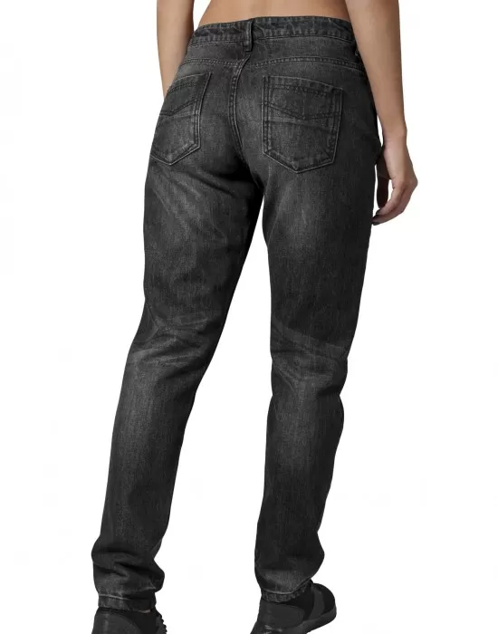 Дамски дънки в черно Urban Classics Ladies Boyfriend Denim Pants, Дънки - Hoodstyle.bg