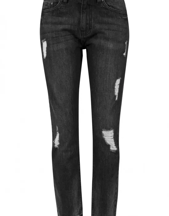 Дамски дънки в черно Urban Classics Ladies Boyfriend Denim Pants, Дънки - Hoodstyle.bg