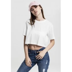 Дамска къса и широка тениска в бяло Oversized Urban Classics