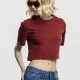Дамска къса и широка тениска в тъмночервено Oversized Urban Classics, Тениски - Hoodstyle.bg